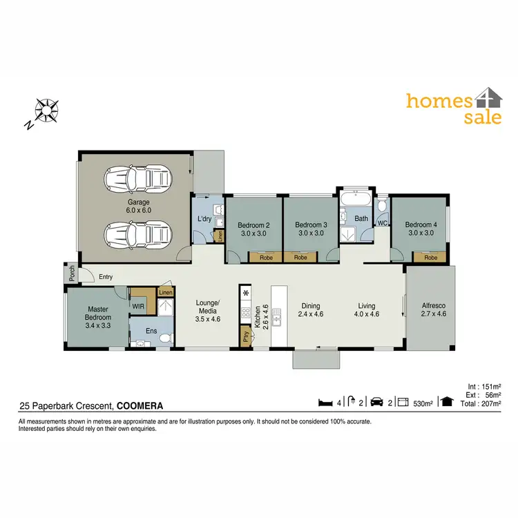 Floorplan of Homely house listing, 25 Paperbark Crescent, Coomera QLD 4209