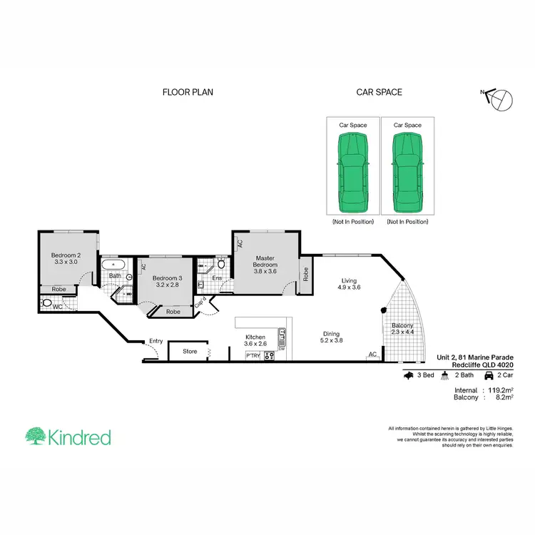 Floorplan of Homely apartment listing, 2/81 Marine Parade, Redcliffe QLD 4020
