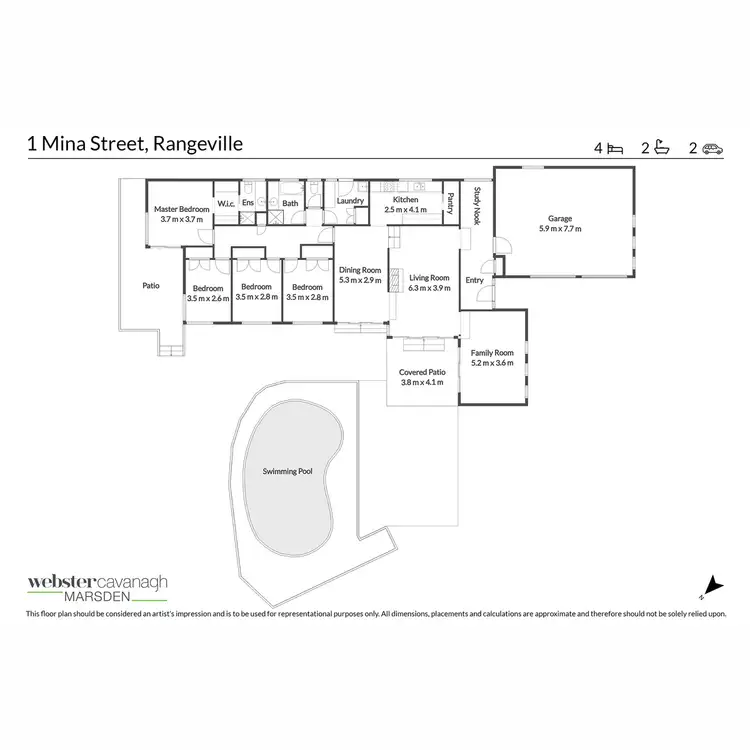 Floorplan of Homely house listing, 1 Mina Street, Rangeville QLD 4350