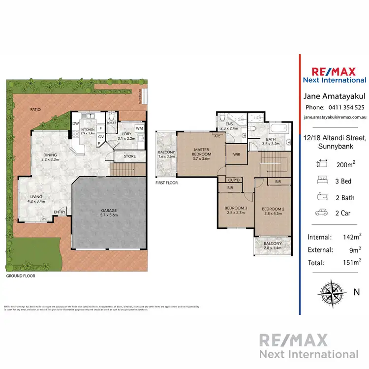 Floorplan of Homely townhouse listing, 12/18 Altandi Street, Sunnybank QLD 4109