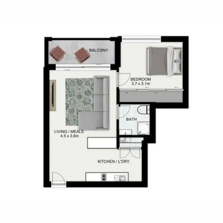 Floorplan of Homely apartment listing, 802/25 Connor Street, Fortitude Valley QLD 4006