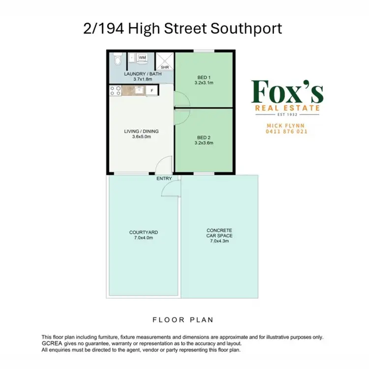 Floorplan of Homely unit listing, 2/194 High Street, Southport QLD 4215