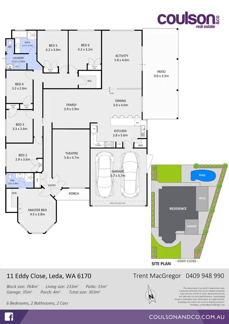 Floorplan of Homely house listing, 11 Eddy Close, Leda WA 6170