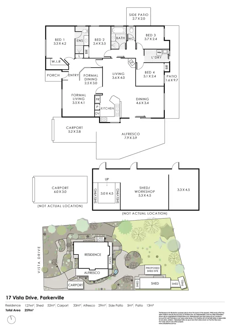 Floorplan of Homely house listing, 17 Vista Drive, Parkerville WA 6081