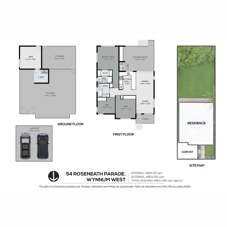Floorplan of Homely house listing, 54 Roseneath Parade, Wynnum West QLD 4178
