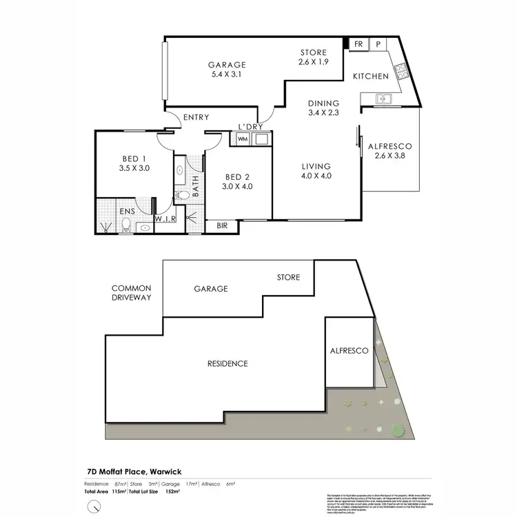 Floorplan of Homely villa listing, 7A Moffat Place, Warwick WA 6024