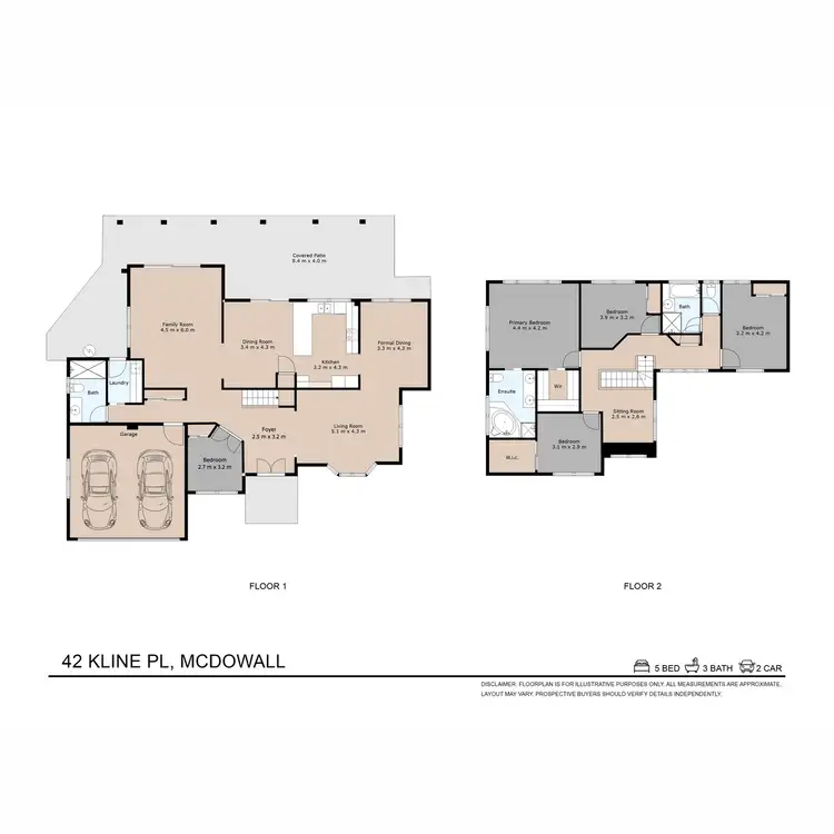 Floorplan of Homely house listing, 42 Kline Place, Mcdowall QLD 4053