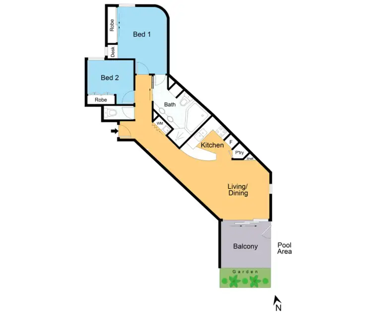 Floorplan of Homely unit listing, 12/79 Edmund Street, Kings Beach QLD 4551