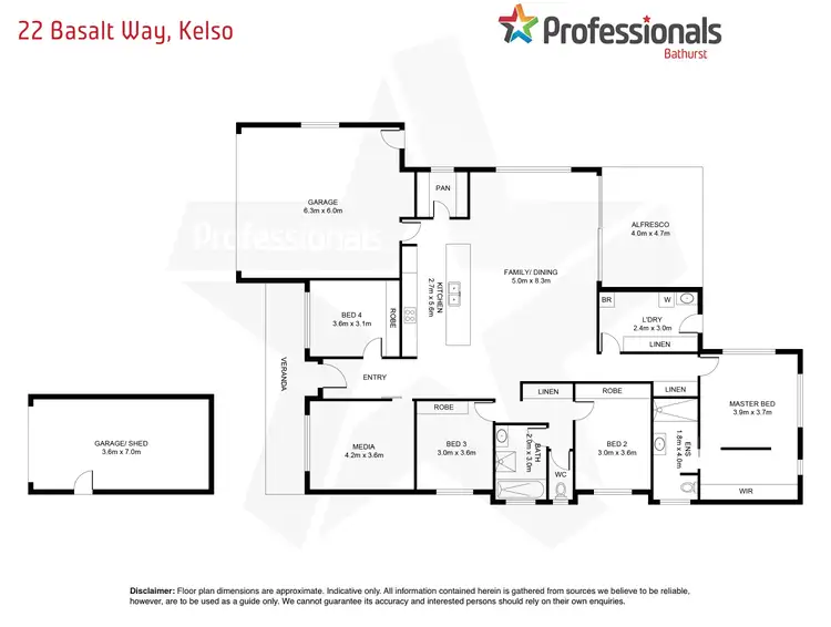 Floorplan of Homely house listing, 22 Basalt Way, Kelso NSW 2795