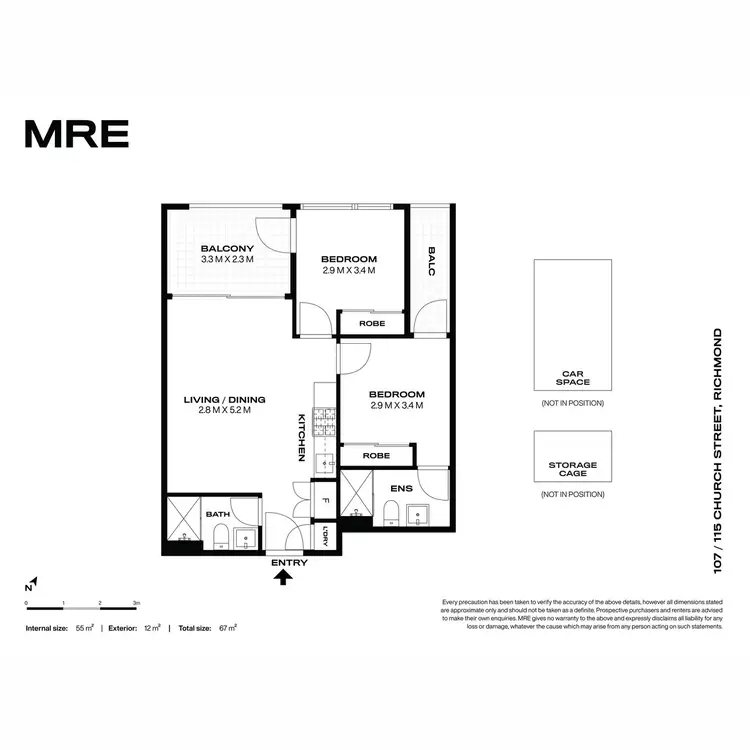 Floorplan of Homely apartment listing, 107/115 Church Street, Richmond VIC 3121