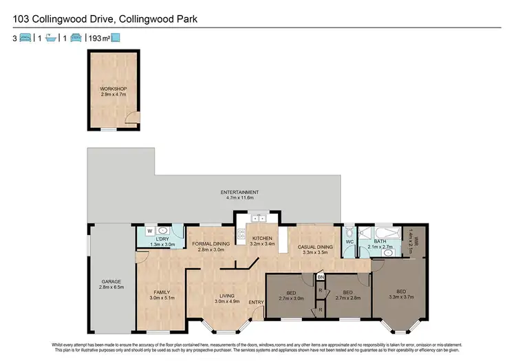 Floorplan of Homely house listing, 103 Collingwood Drive, Collingwood Park QLD 4301