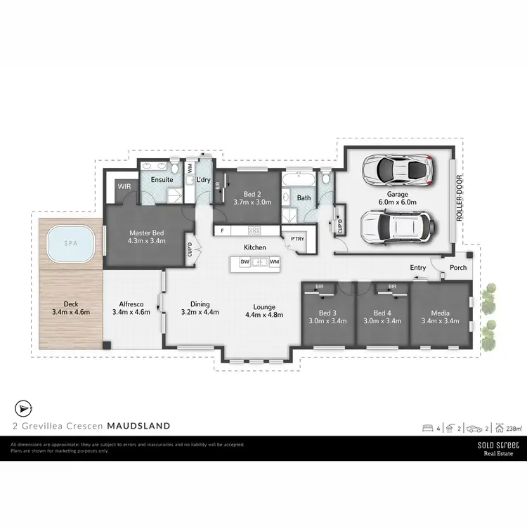 Floorplan of Homely house listing, 2 Grevillea Crescent, Maudsland QLD 4210