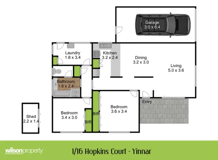 Floorplan of Homely townhouse listing, 1/16 Hopkins Court, Yinnar VIC 3869