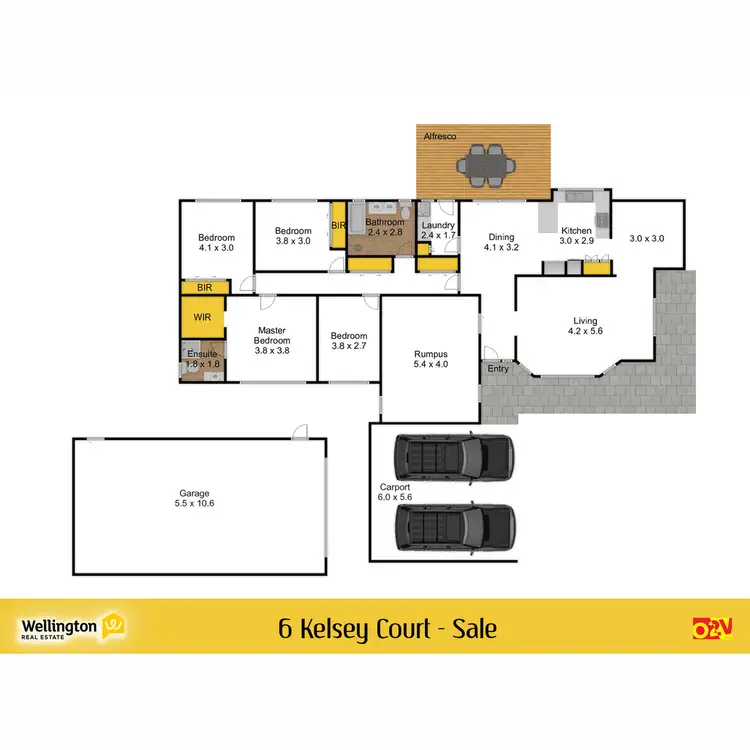 Floorplan of Homely house listing, 6 Kelsey Court, Sale VIC 3850