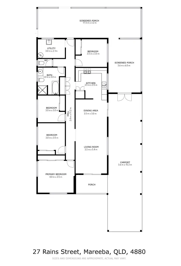 Floorplan of Homely house listing, 27 Rains Street, Mareeba QLD 4880