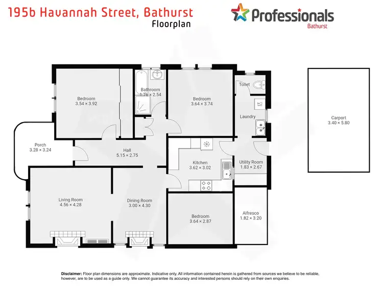 Floorplan of Homely house listing, 195B Havannah Street, Bathurst NSW 2795