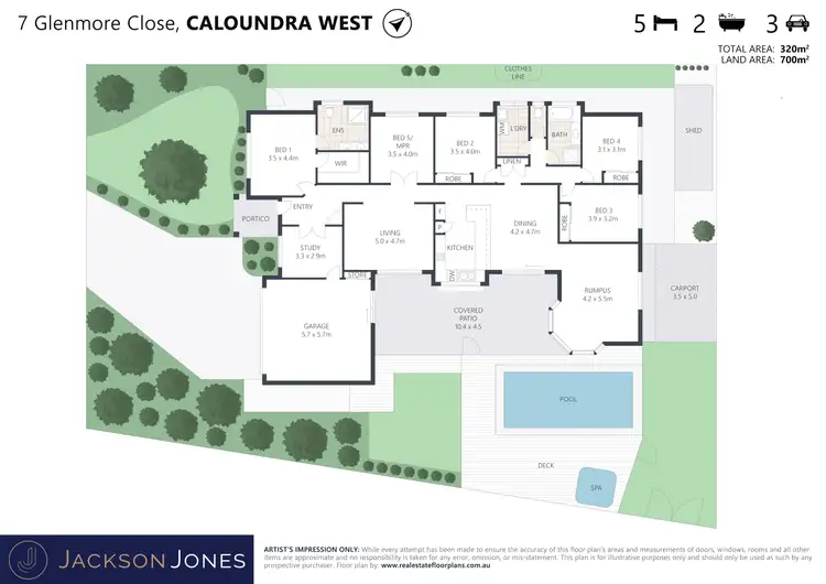 Floorplan of Homely house listing, 7 Glenmore Close, Caloundra West QLD 4551