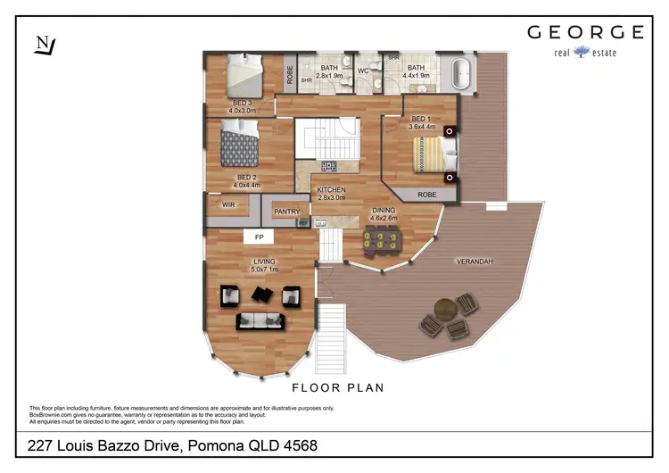 Floorplan of Homely house listing, 227 Louis Bazzo Drive, Pomona QLD 4568