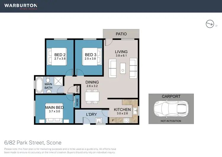 Floorplan of Homely unit listing, 6/82 Park Street, Scone NSW 2337