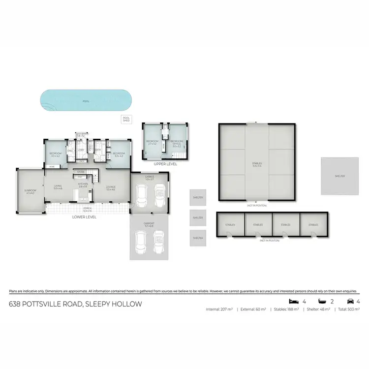 Floorplan of Homely rural property listing, 638 Pottsville Road, Sleepy Hollow NSW 2483