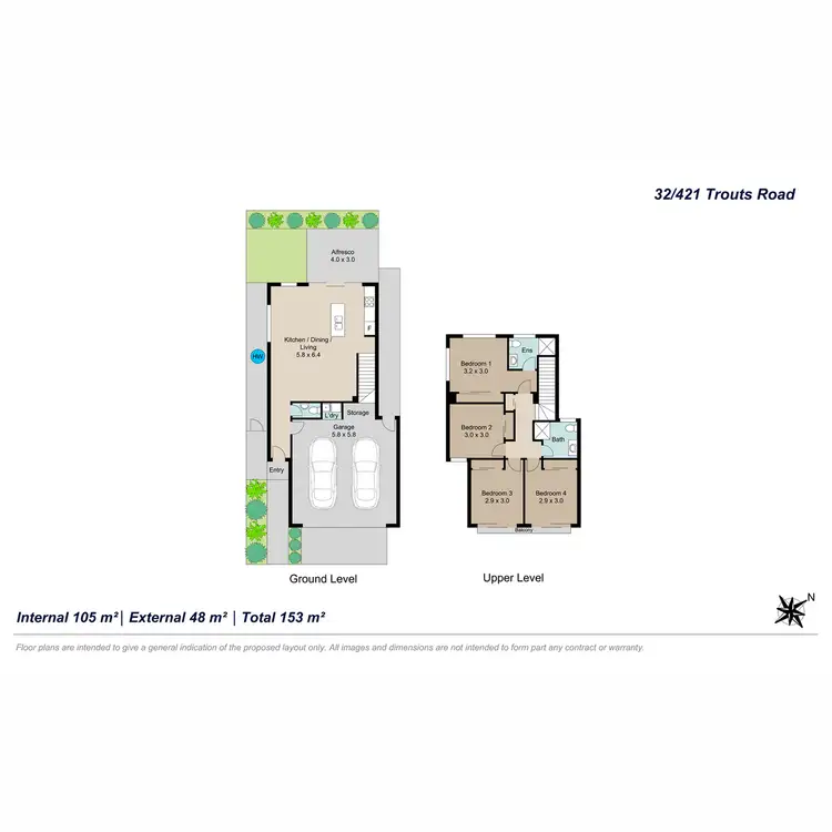 Floorplan of Homely townhouse listing, 32/421 Trouts Road, Chermside West QLD 4032