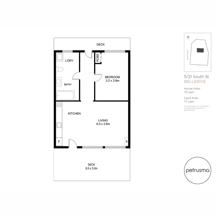 Floorplan of Homely unit listing, 5/21 South Street, Bellerive TAS 7018