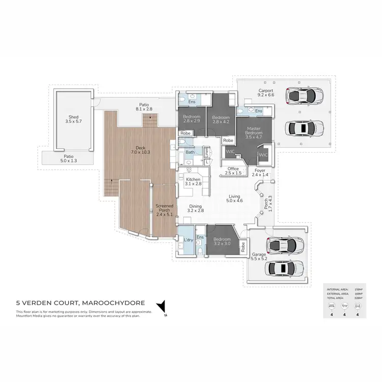 Floorplan of Homely house listing, 5 Verden Court, Maroochydore QLD 4558