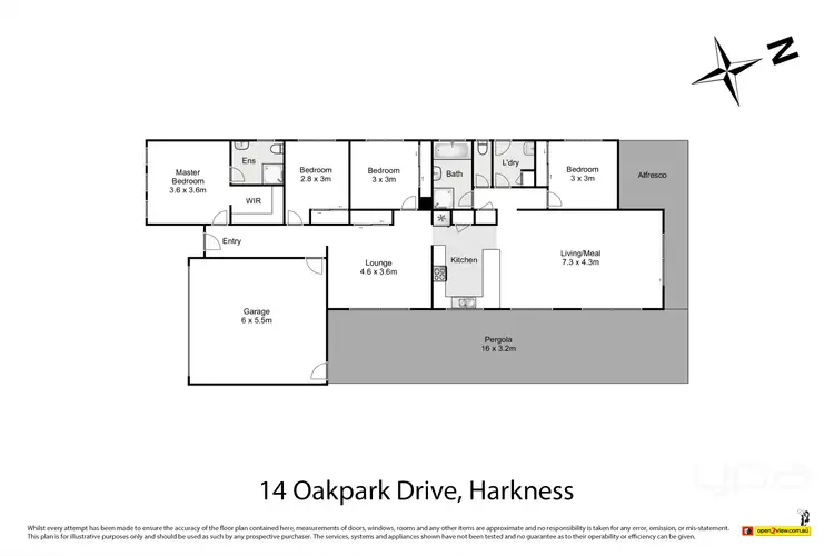 Floorplan of Homely house listing, 14 Oakpark Drive, Harkness VIC 3337