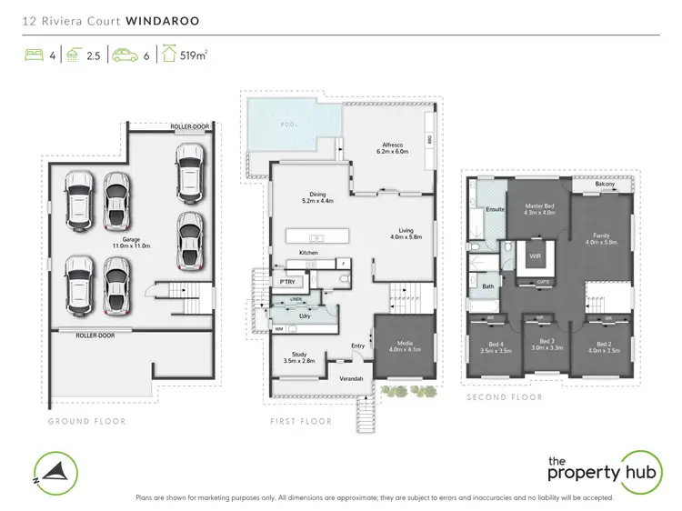 Floorplan of Homely house listing, 12 Riviera Court, Windaroo QLD 4207