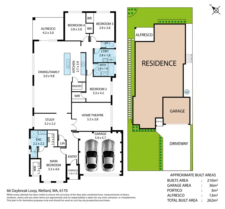Floorplan of Homely house listing, 66 Daybreak Loop, Wellard WA 6170