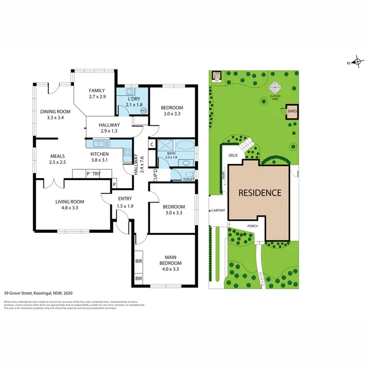 Floorplan of Homely house listing, 39 Grove Street, Kooringal NSW 2650