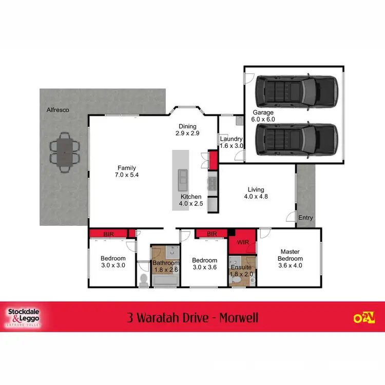 Floorplan of Homely house listing, 3 Waratah Drive, Morwell VIC 3840