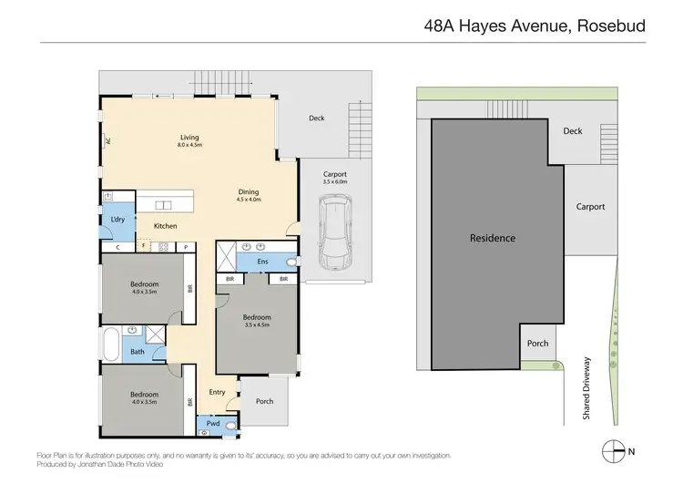 Floorplan of Homely house listing, 48A Hayes Avenue, Rosebud VIC 3939