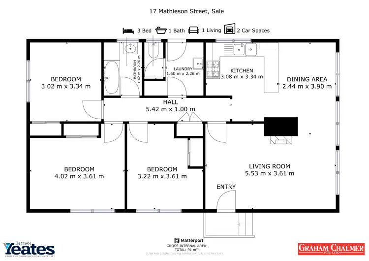 Floorplan of Homely house listing, 17 Mathieson Street, Sale VIC 3850