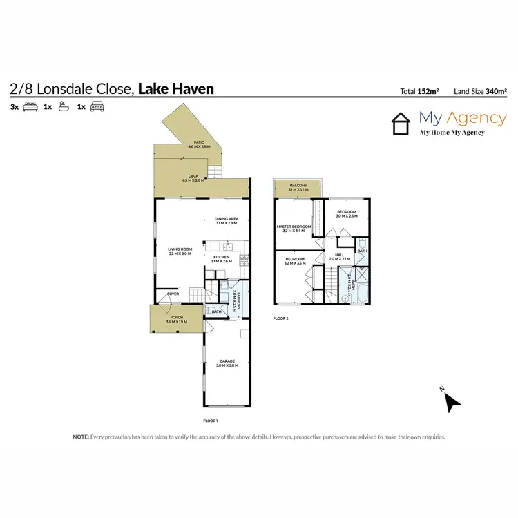 Floorplan of Homely house listing, 2/8 lonsdale Close, Lake Haven NSW 2263