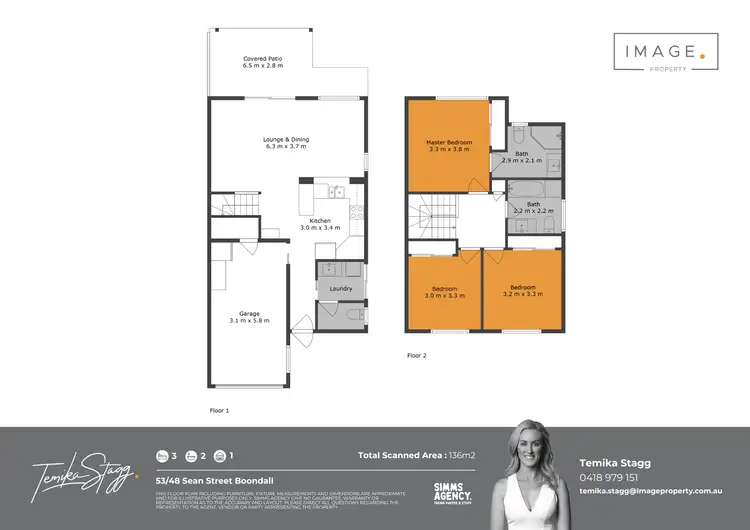 Floorplan of Homely townhouse listing, 53/48 Sean Street, Boondall QLD 4034