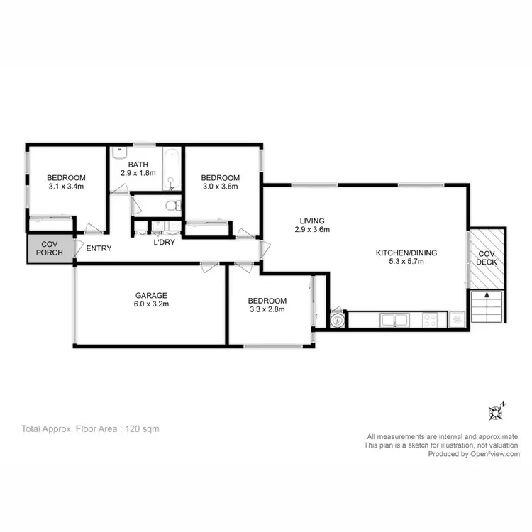 Floorplan of Homely house listing, 1/11 Flamenco Circle, Glenorchy TAS 7010