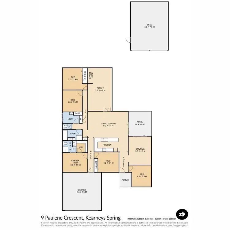 Floorplan of Homely house listing, 9 Paulene Crescent, Kearneys Spring QLD 4350
