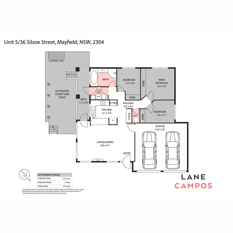 Floorplan of Homely villa listing, 5/36 Silsoe Street, Mayfield NSW 2304