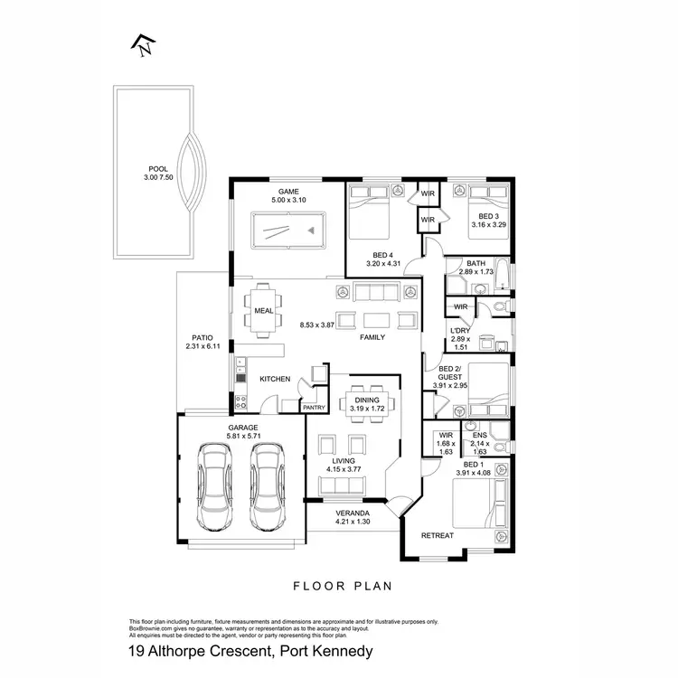 Floorplan of Homely house listing, 19 Althorpe Crescent, Port Kennedy WA 6172