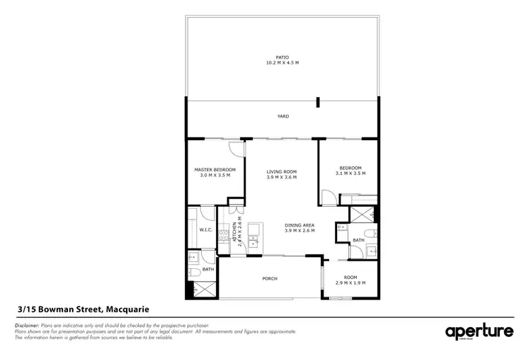 Floorplan of Homely apartment listing, 3/15 Bowman Street, Macquarie ACT 2614