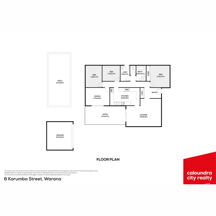 Floorplan of Homely house listing, 6 Karumba Street, Warana QLD 4575