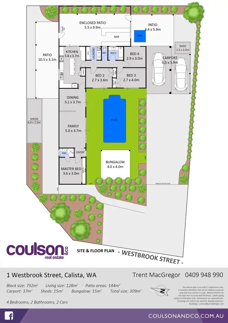 Floorplan of Homely house listing, 1 Westbrook Street, Calista WA 6167