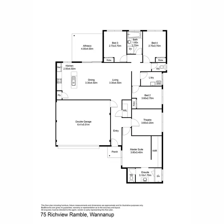 Floorplan of Homely house listing, 75 Richview Ramble, Wannanup WA 6210