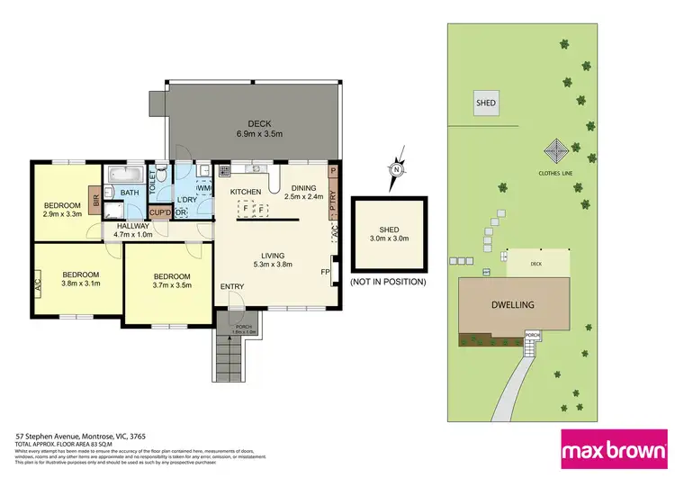Floorplan of Homely house listing, 57 Stephen Avenue, Montrose VIC 3765