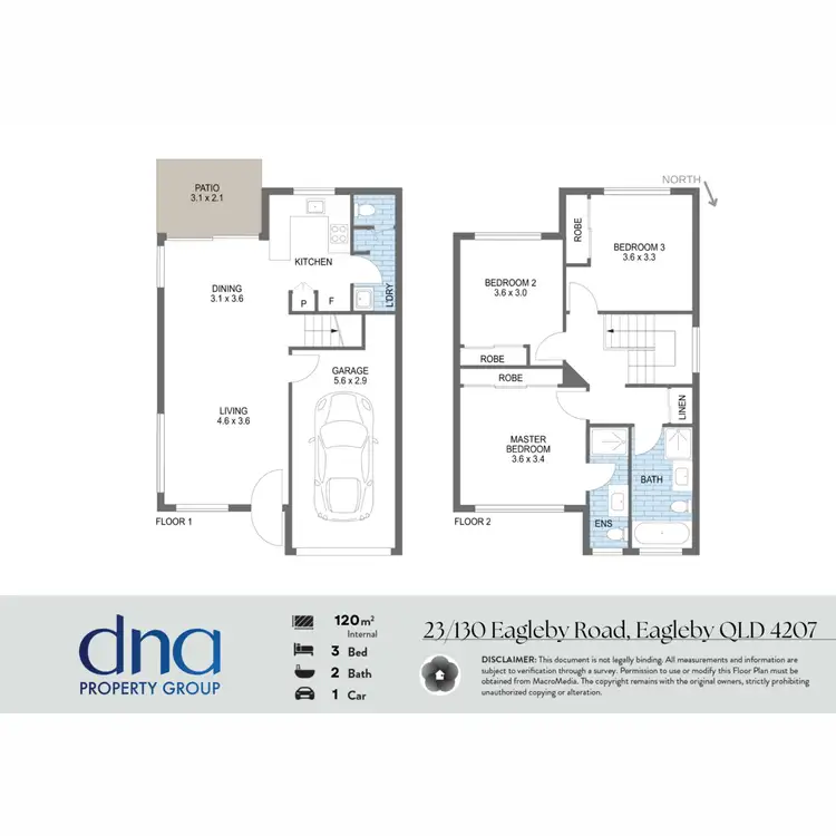 Floorplan of Homely townhouse listing, 23/140 Eagleby Road, Eagleby QLD 4207