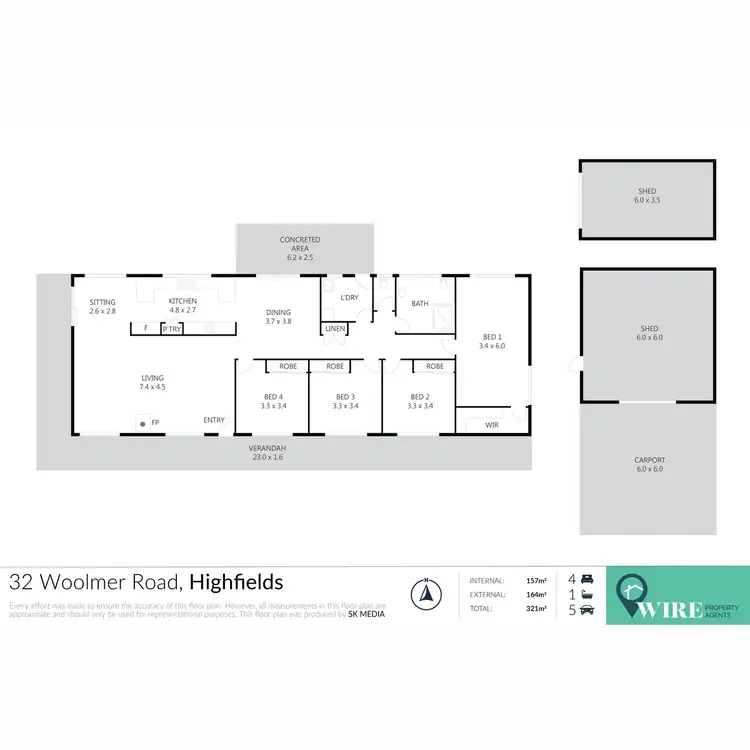 Floorplan of Homely house listing, 32 Woolmer Road, Highfields QLD 4352