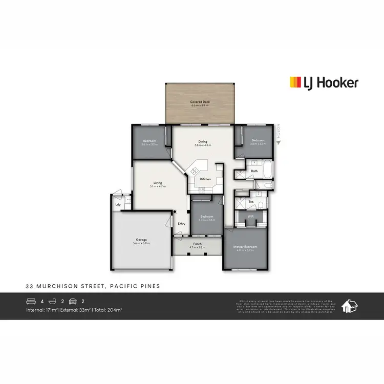 Floorplan of Homely house listing, 33 Murchison Street, Pacific Pines QLD 4211