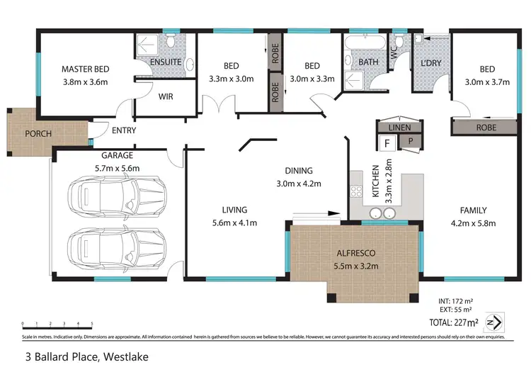 Floorplan of Homely house listing, 3 Ballard Place, Westlake QLD 4074