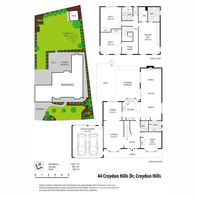 Floorplan of Homely house listing, 44 Croydon Hills Drive, Croydon Hills VIC 3136